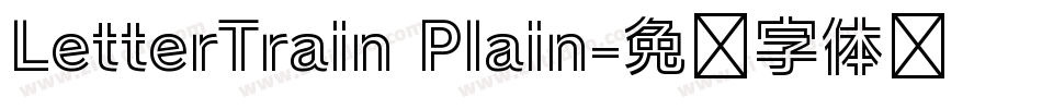 LetterTrain Plain字体转换